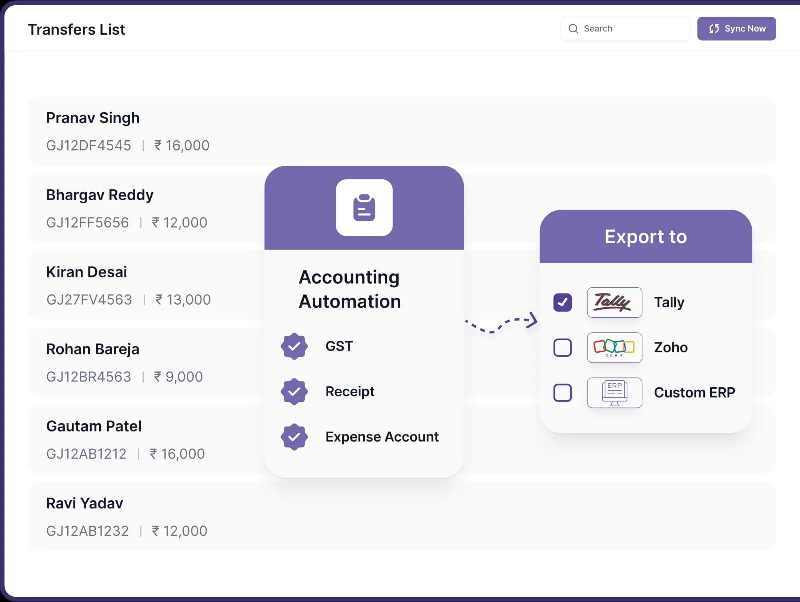 Logixpay accounting automation dashboard