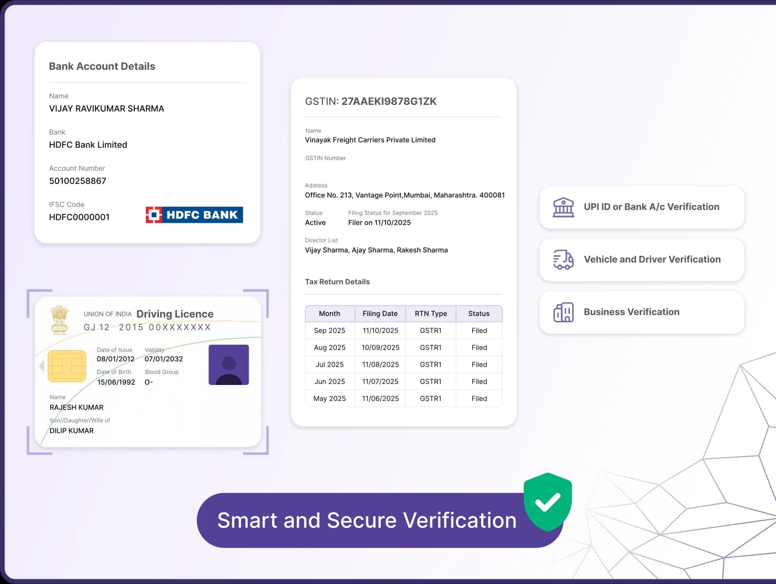 Logixpay verification suite screen